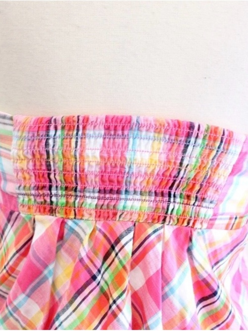 Lilly Pulitzer Vintage Strapless Pink Colorful Multi Color Plaid Dress! Size 6! - Picture 5 of 7